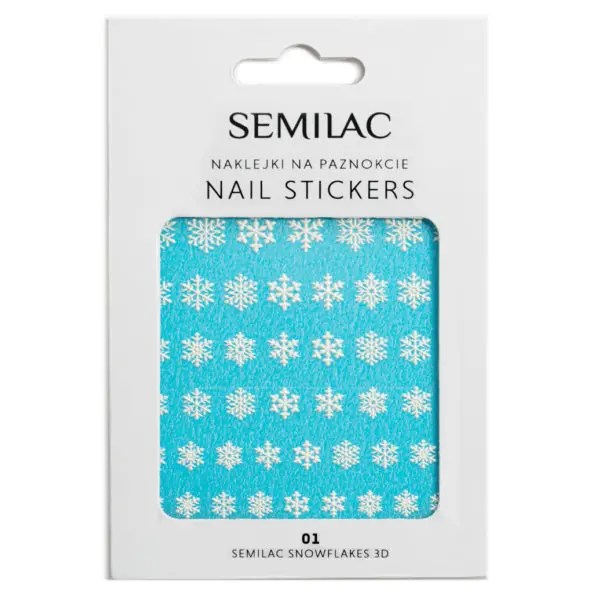 Pegatinas Semilac 01 Snowflakes 3D Nails Stickers