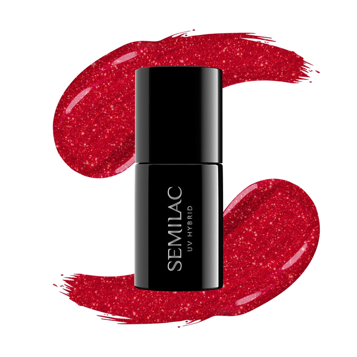 025 Semilac Glitter Red 7ml