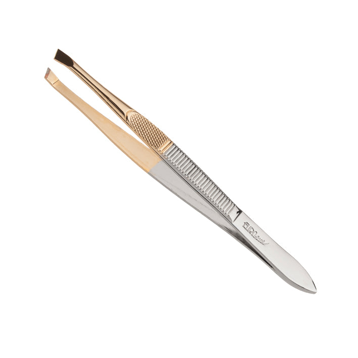 Pinza para depilar 9 cm Punta Dorada Oblicua