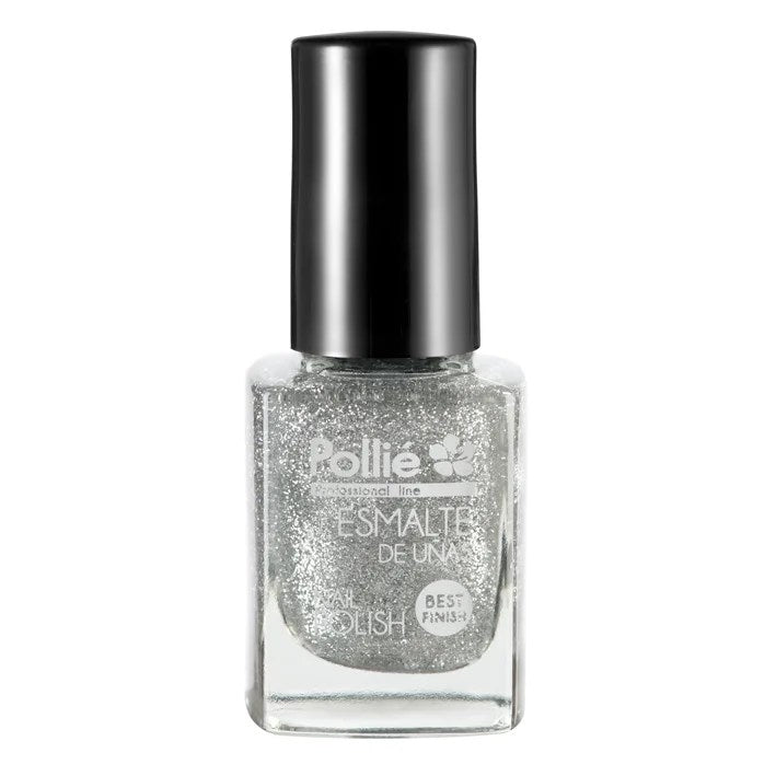 Esmalte Uñas Purpurina Plata 12ml.