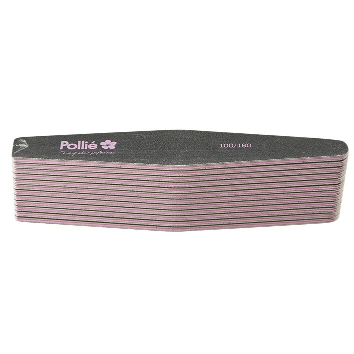 Pack 12 limas 100/180 negra rocket acolchada