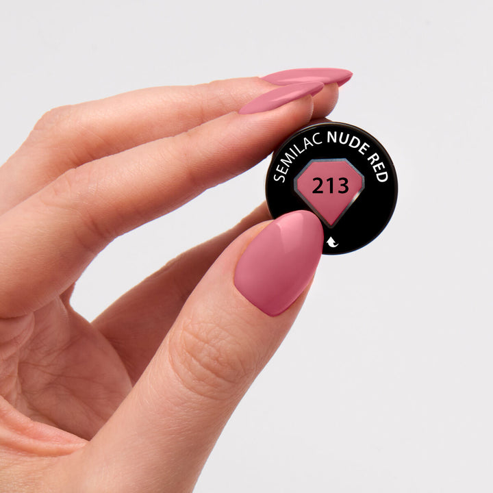 213 Semilac Business Line Nude Red