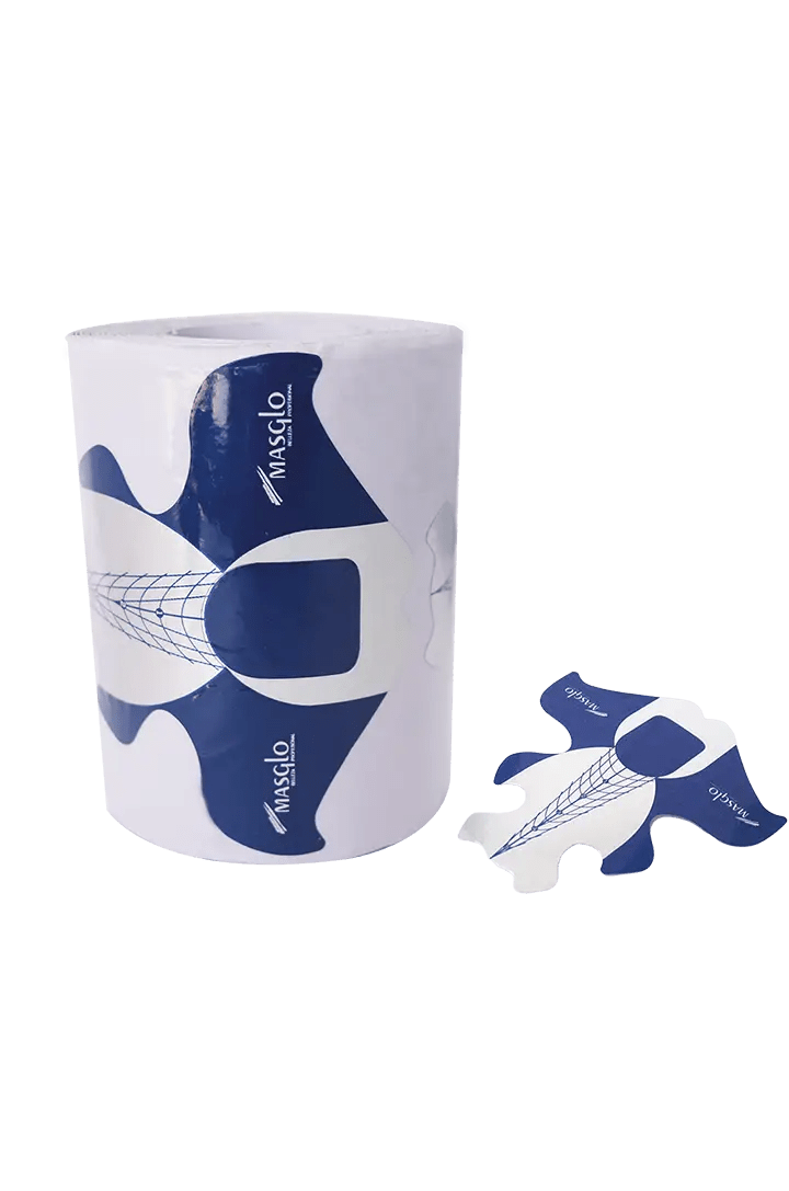 MOLDES PARA EXTENSÓN UÑAS MASGLO ROLLO 100 UNDS