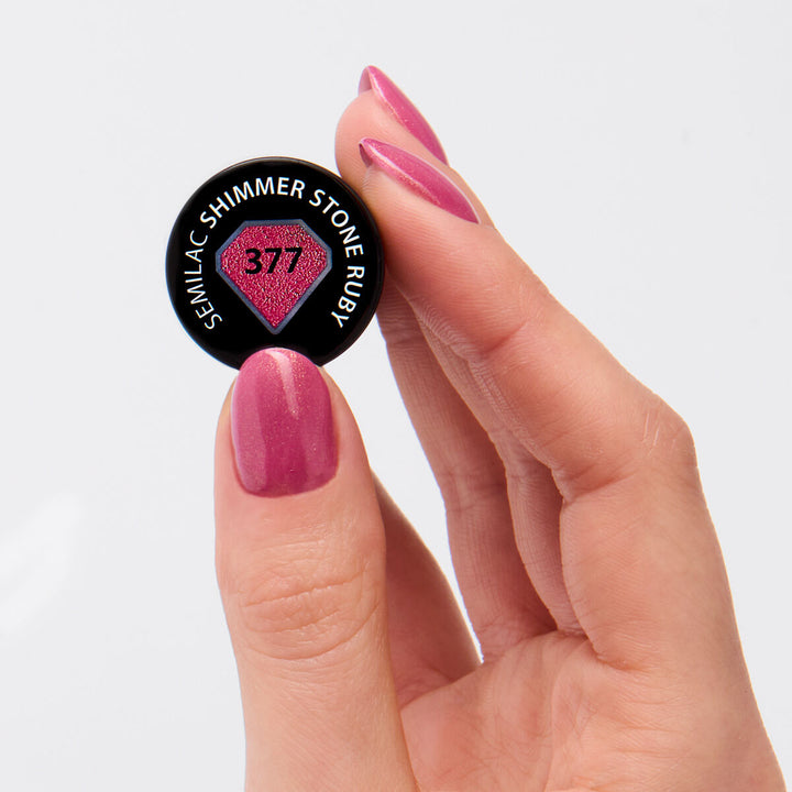 377 Semilac Shimmer Stone Ruby 7ml