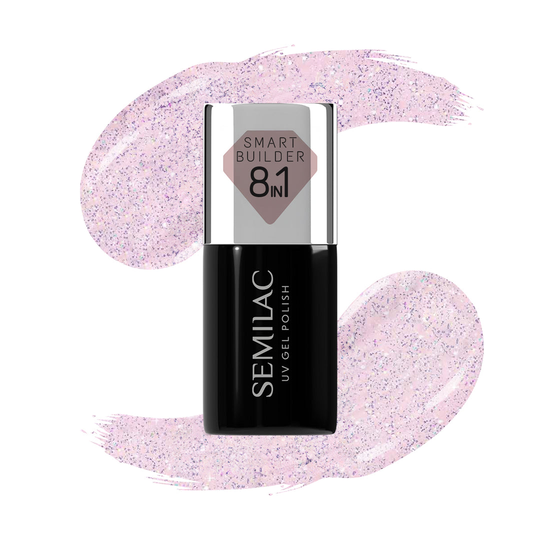 806 Semilac SMART BUILDER GLITTER DELICATE PINK 7 ML