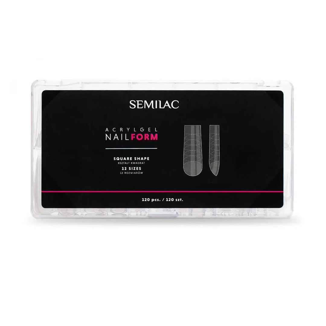 Tips Semilac Acrylgel Nail Form Square 120 uds