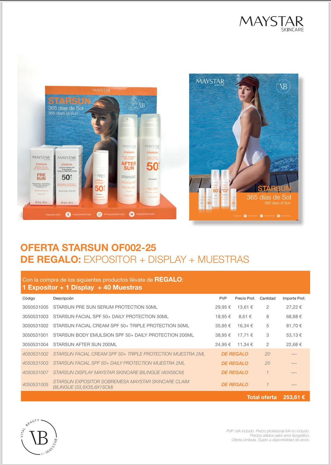 OFERTA STARSUN EXPOSITOR + DISPLAY