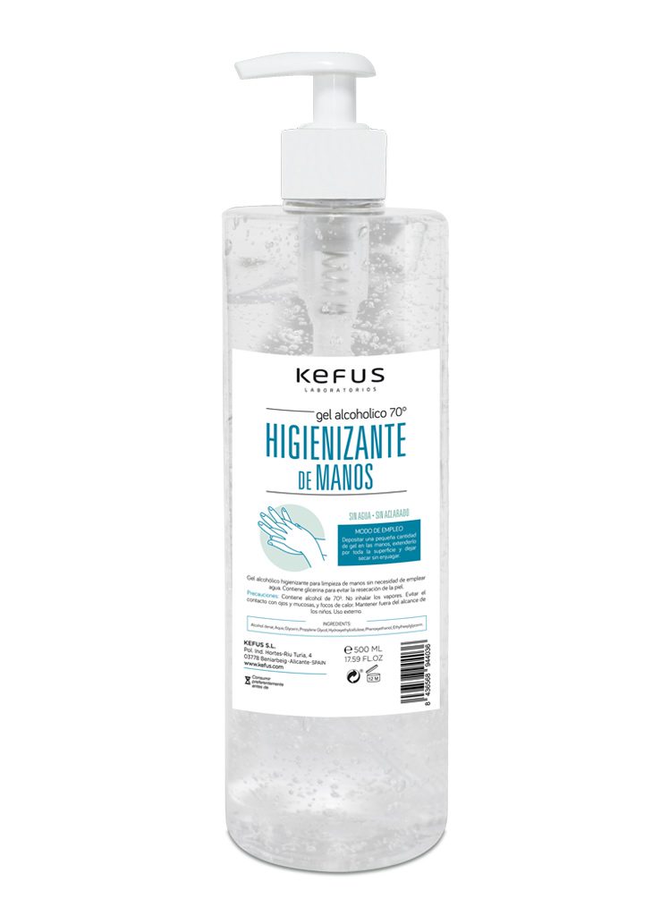 Gel Hidroalcohólico Kefus de Manos 500 ml