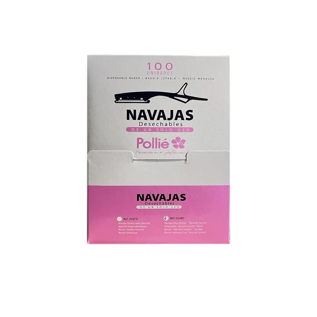 Caja 100 unds navajas desechables con Protector Pollié