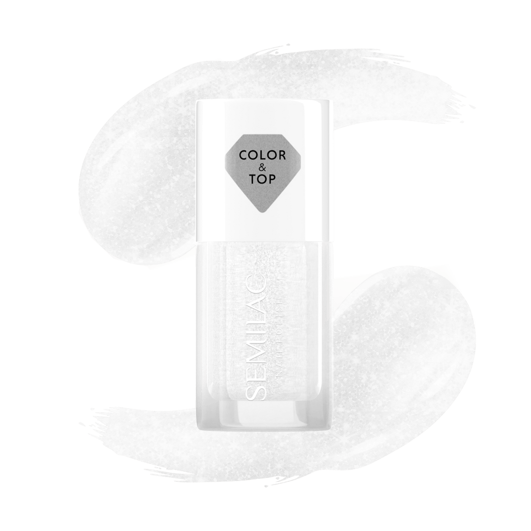 Semilac Top and nail polish 2in1 SILVER BLUSH