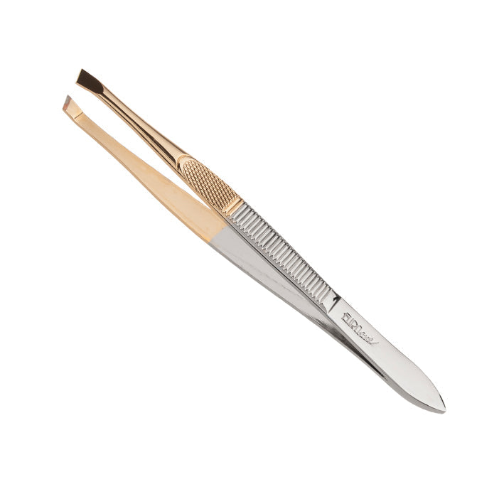 Pinza para depilar 9 cm Punta Dorada Oblicua
