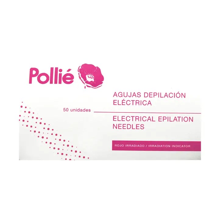 Caja 50 Agujas depilación eléctrica 0,5 Conicas Gold Pollié