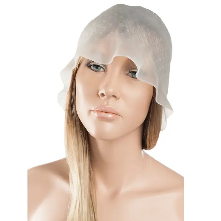 Gorro Mechas Traslucido con Ganchillo