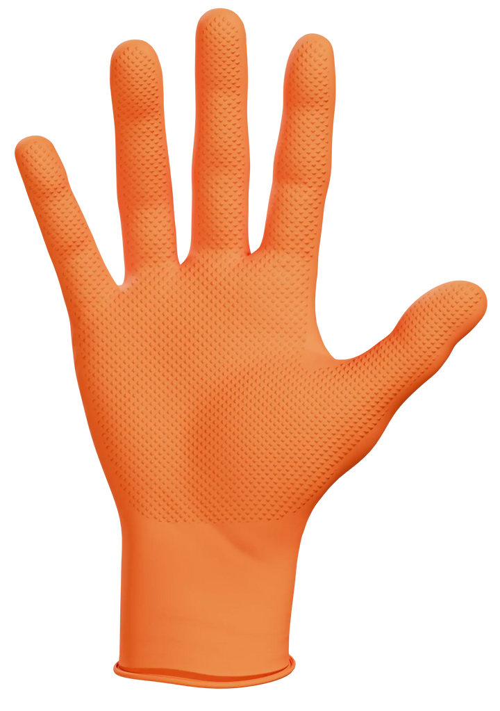 GUANTES FLASH POWER NITRILO M NARANJA SIN POLVO - 50 unds