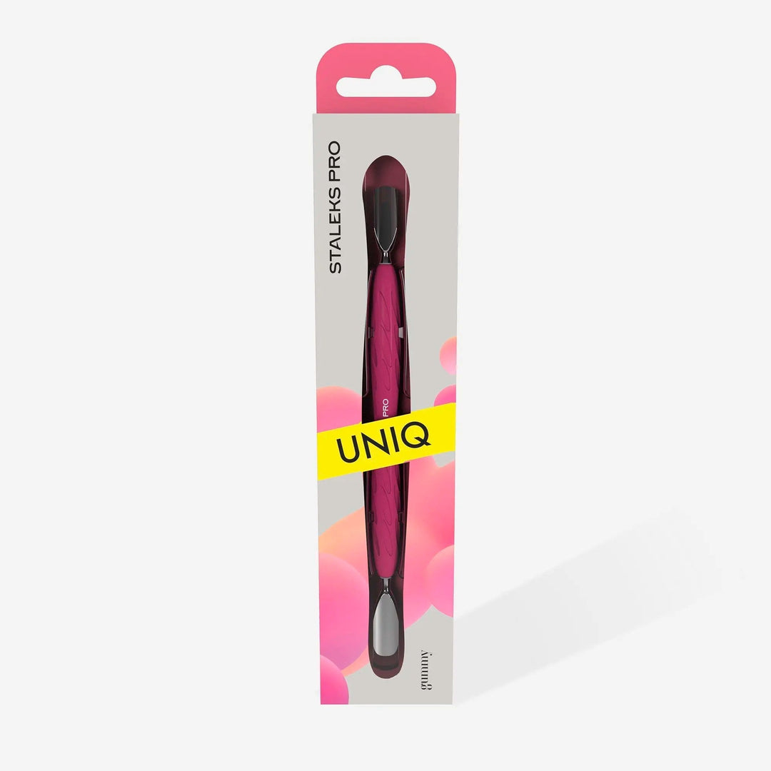 Empujador Staleks con mango de silicona UNIQ 10 TIPO 1