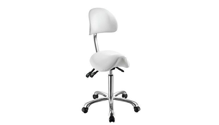 Taburete silla de montar con respaldo Noble