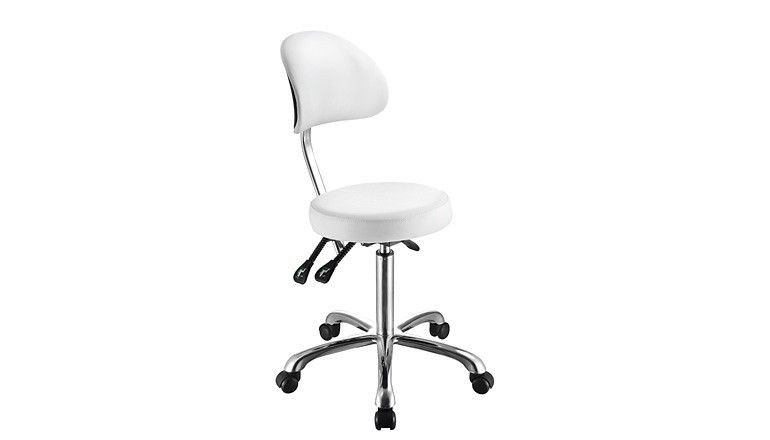 Taburete redondo y plano con respaldo Comfort