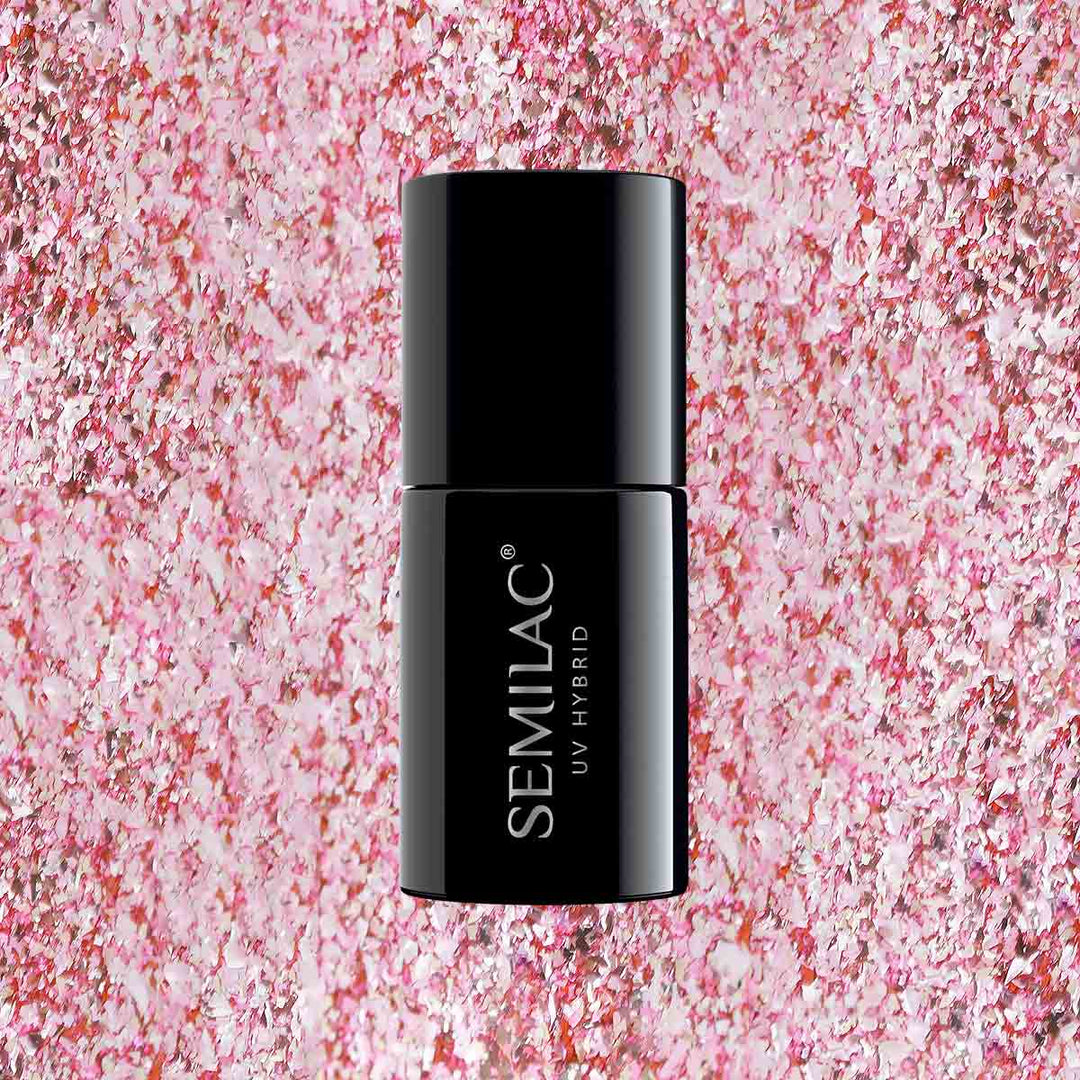 295 Semilac Peach Pink Shimmer 7ml