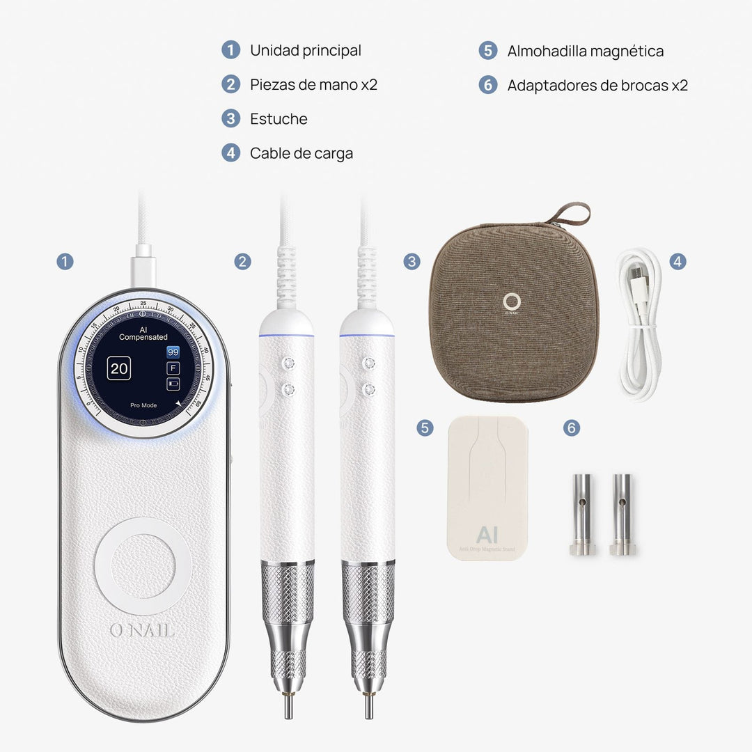 Torno Micromotor Inteligente O’NAIL con IA + 2 Piezas de Mano + Pack de Fresas de Regalo