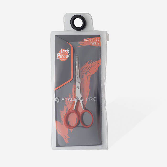 Tijera profesional para cejas Staleks Expert 30/1 (32 mm)