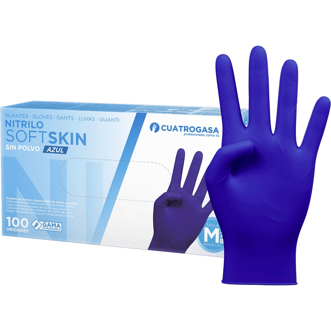 GUANTES NITRILO SOFTSKIN SIN POLVO 100 unds