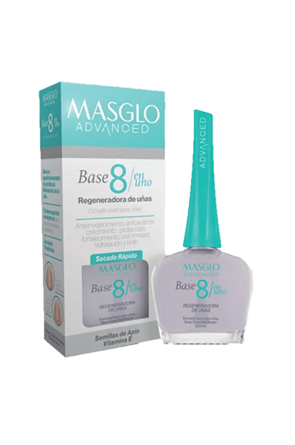 Base Regeneradora de uñas MASGLO 8 en 1 ADVANCED  13,5 ml