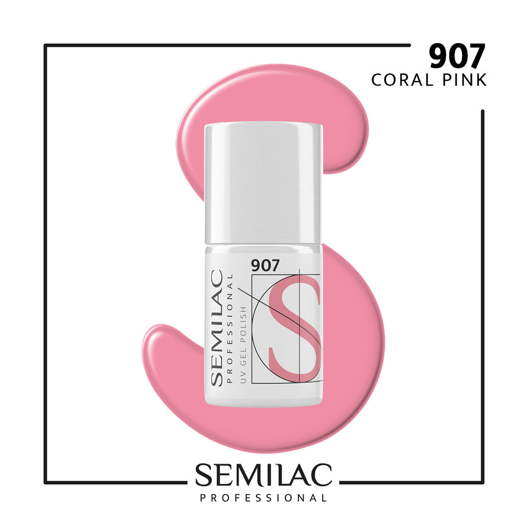 907 Semilac Professional Coral Pink 7ml