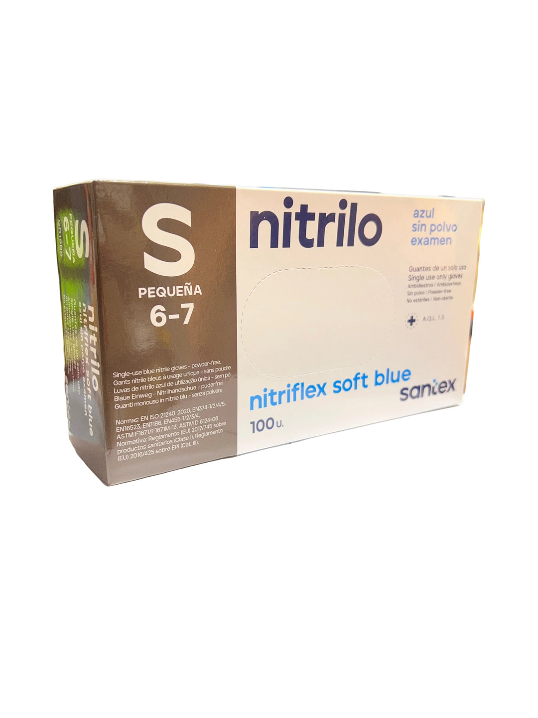 GUANTES NITRIFLEX SOFT AZUL S - 100 unidades