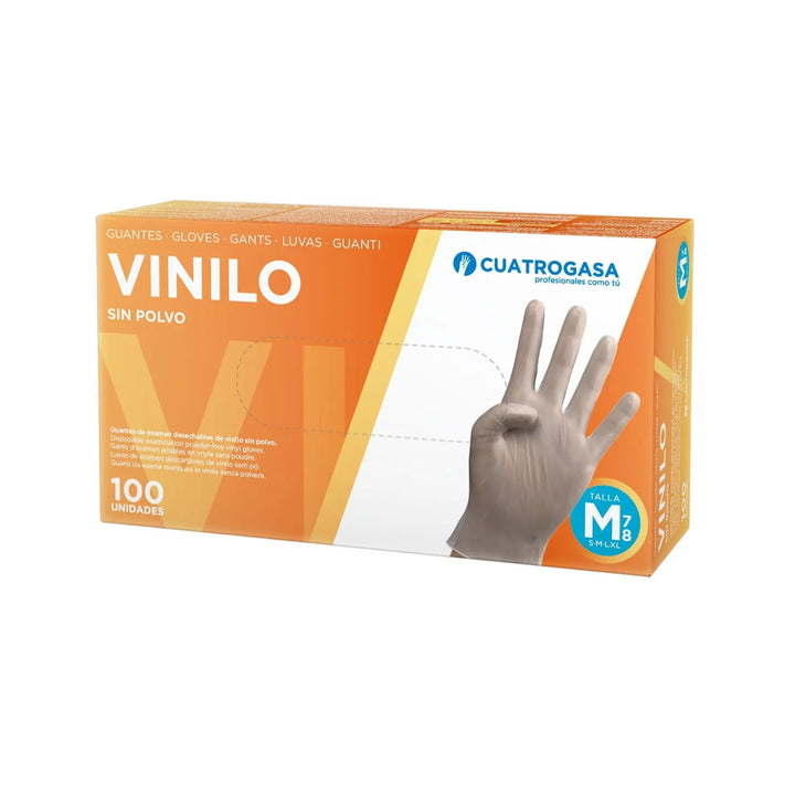 Guantes VINILO SIN POLVO 100 unds