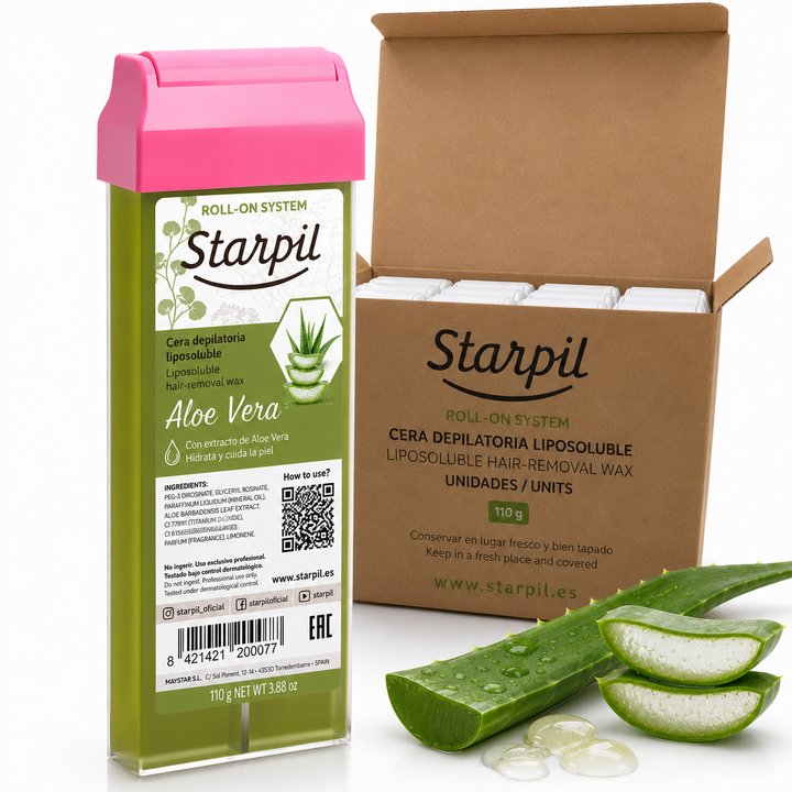 Caja Cera Roll-on Starpil Aloe Vera 110g -20-unds