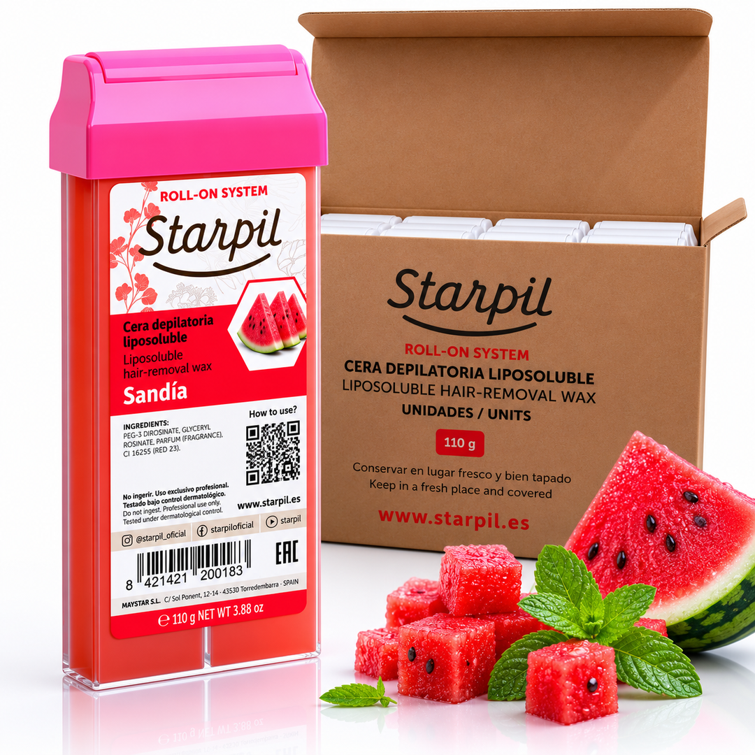 Caja Cera Roll-on Starpil Sandía 110g - 20 unds