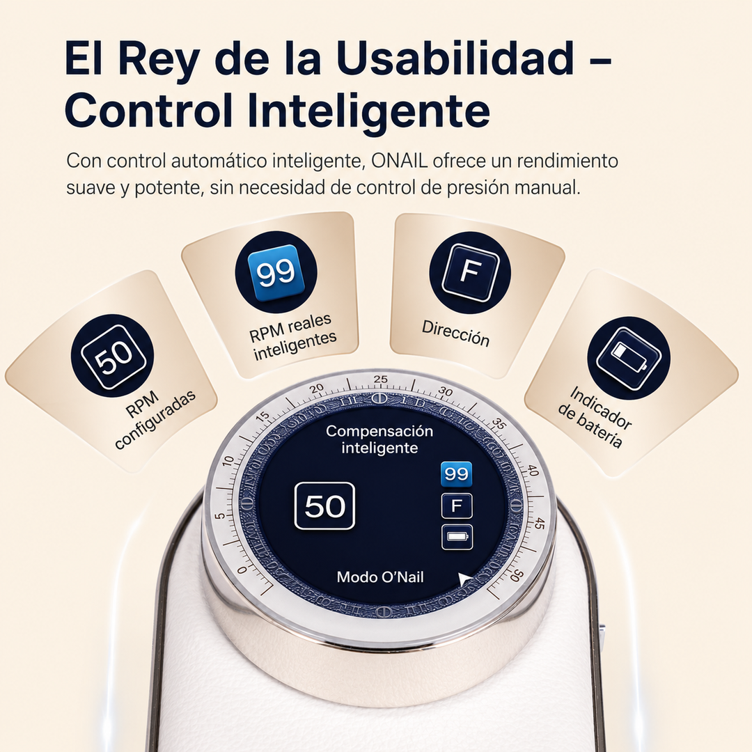 Torno Micromotor Inteligente O’NAIL con IA + 2 Piezas de Mano + Pack de Fresas de Regalo
