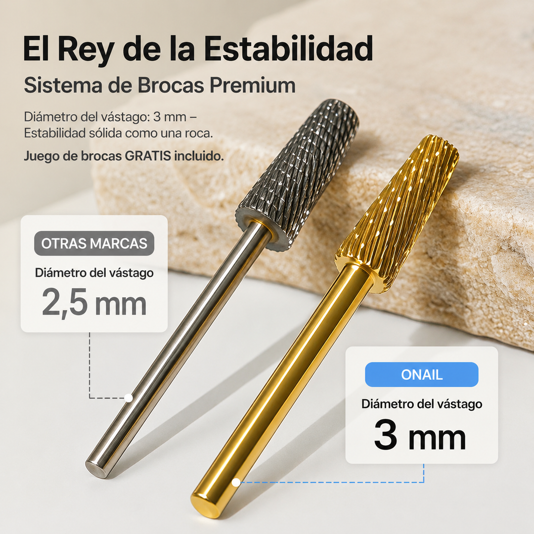Torno Micromotor Inteligente O’NAIL con IA + 2 Piezas de Mano + Pack de Fresas de Regalo