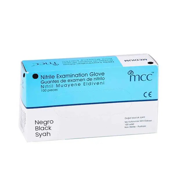 Guantes de nitrilo sin polvo 4gr 100 unidades
