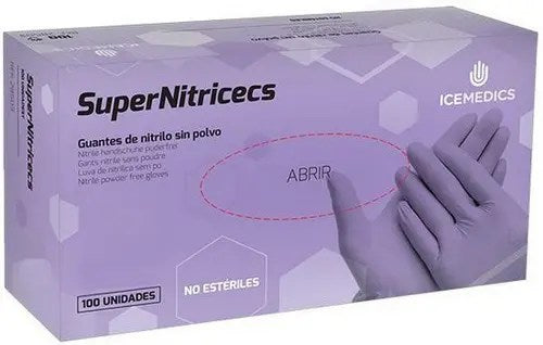 Guantes de nitrilo AZUL sin polvo 100 unds