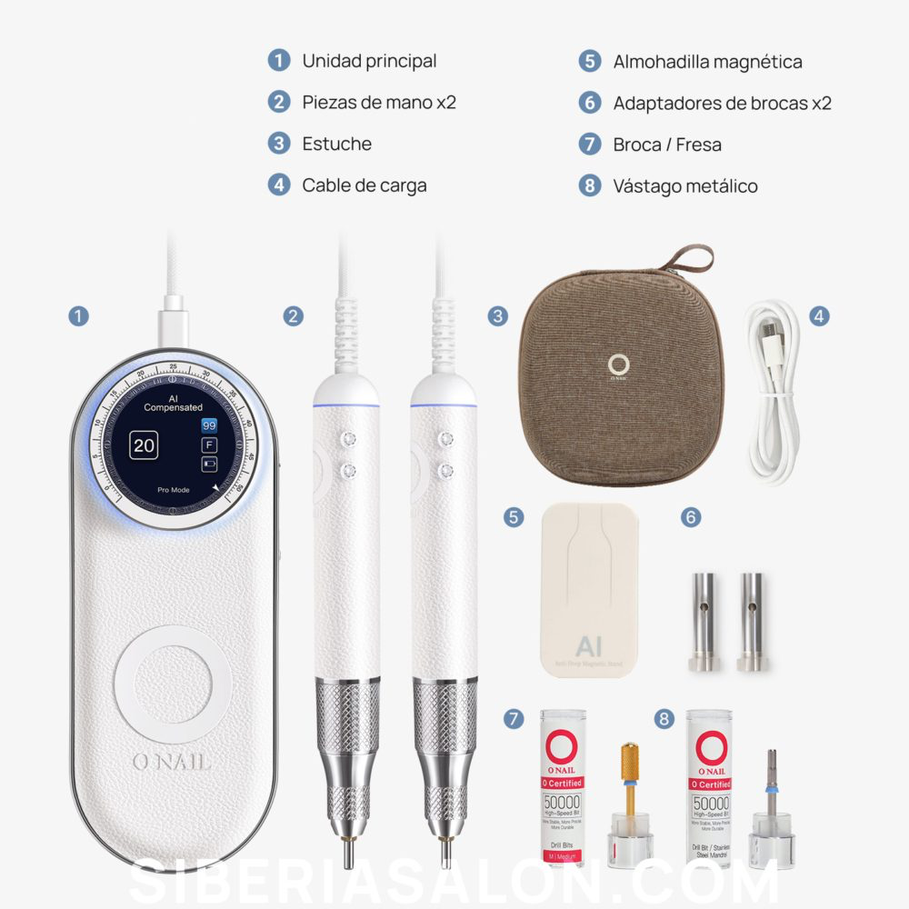 Micromotor O’Nail 50.000 RPM con IA
