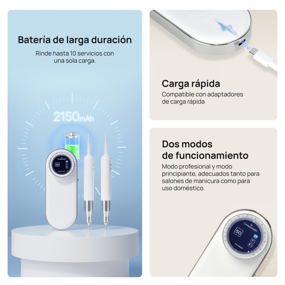 Micromotor O’Nail 50.000 RPM con IA