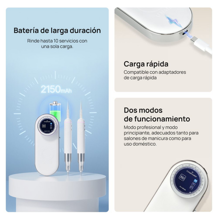 Micromotor O’Nail 50.000 RPM con IA