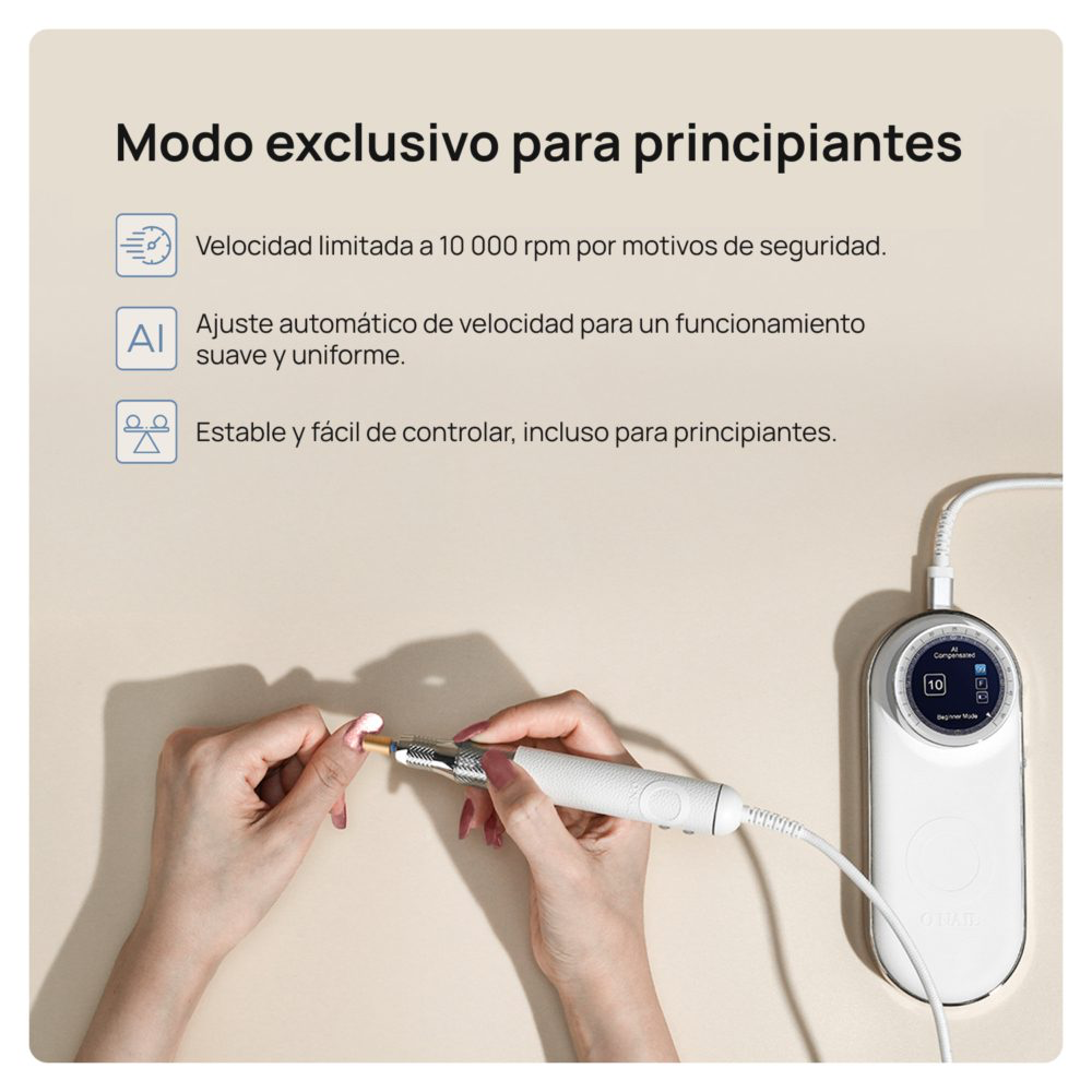 Micromotor O’Nail 50.000 RPM con IA