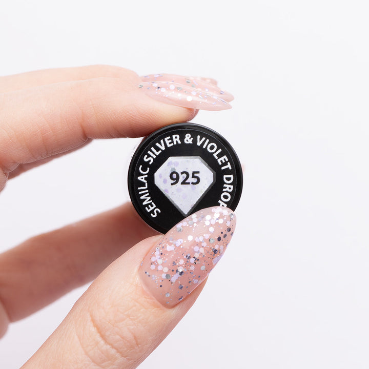 925 Semilac Silver & Violet Drops 7ml