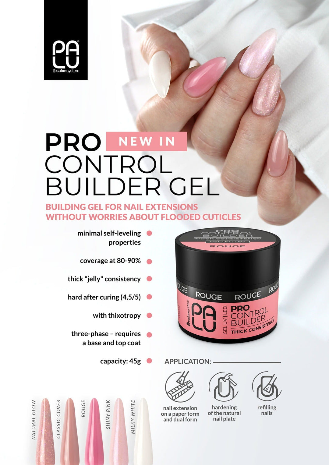 GEL PRO CONTROL BUILDER SHINY PINK 45G