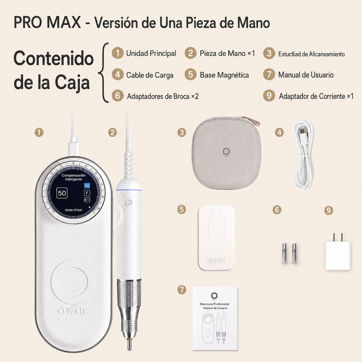 Torno Micromotor Inteligente O’NAIL con IA + 2 Piezas de Mano + Pack de Fresas de Regalo