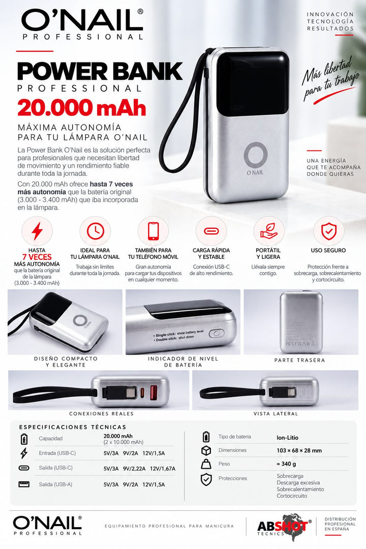 Power Bank O´NAIL Professional 20.000 mAh