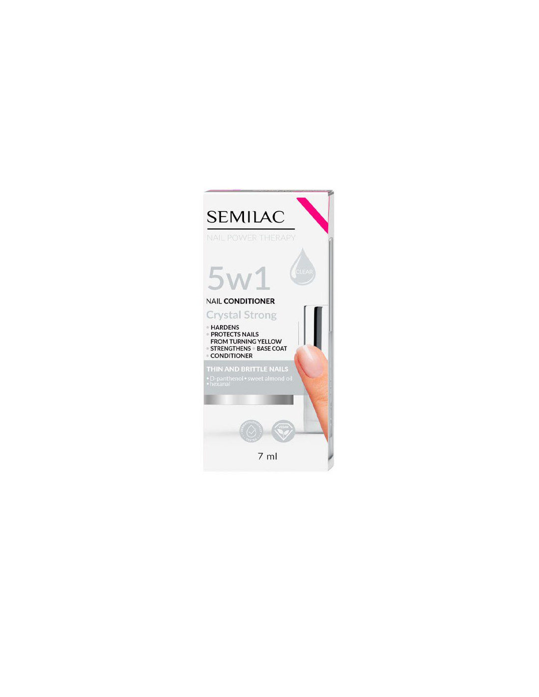 Acondicionador de uñas Semilac Nail Power Therapy 5en1 Crystal Strong 7ml