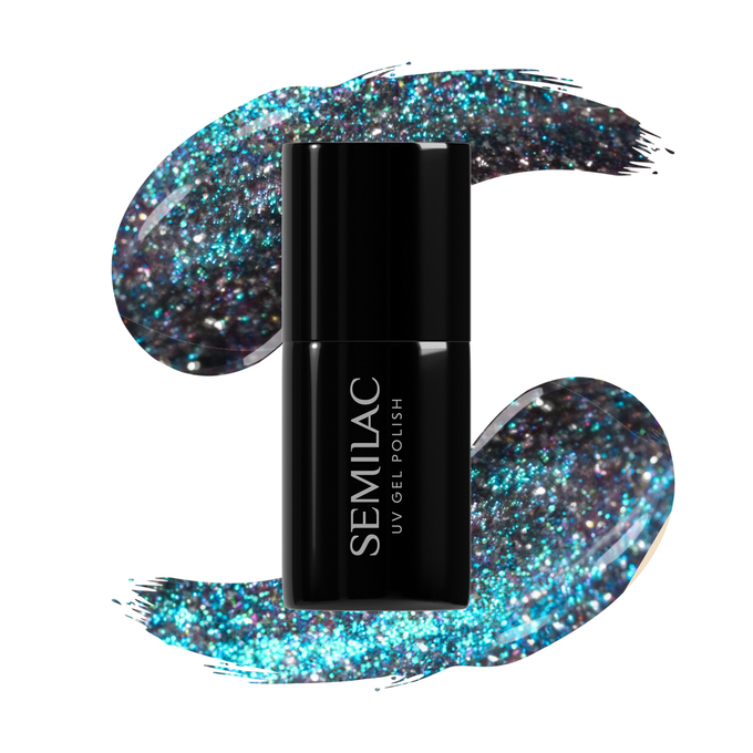 828 Semilac Esmalte semipermanente Grey Holo 7 ml