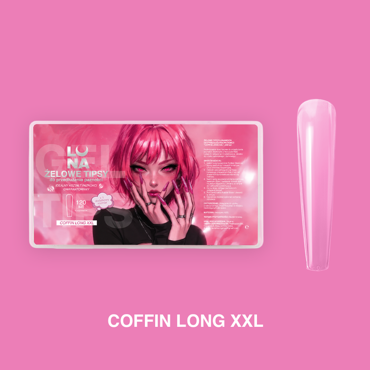 TIPS GEL COFFING LONG XXL LUNAMOON 240 pcs