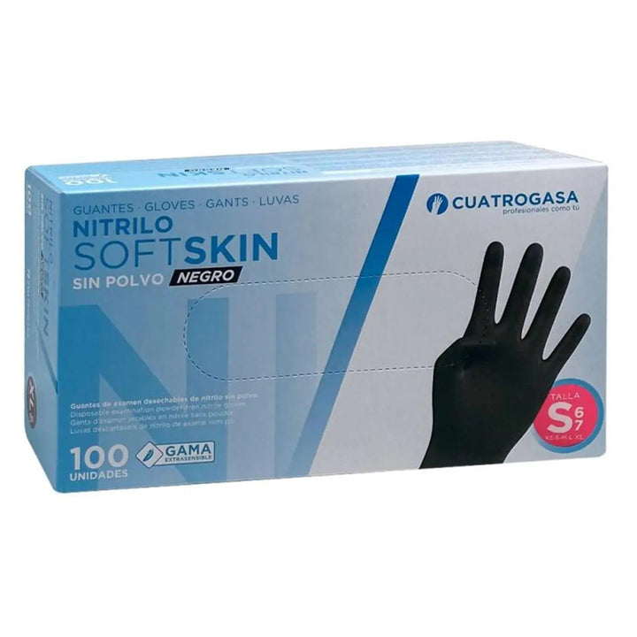 GUANTES NITRILO SOFTSKIN SIN POLVO 100 unds