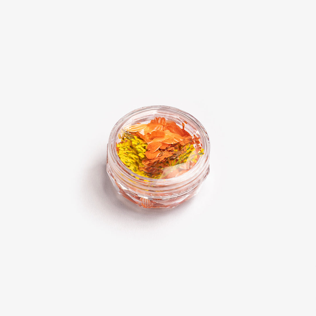 Flower Flakes Golden Sunset Semilac