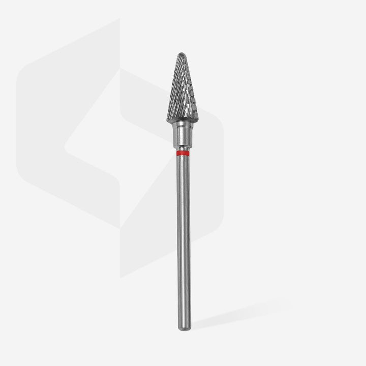 Fresa Staleks de carburo "cono" ROJO diámetro 6 mm