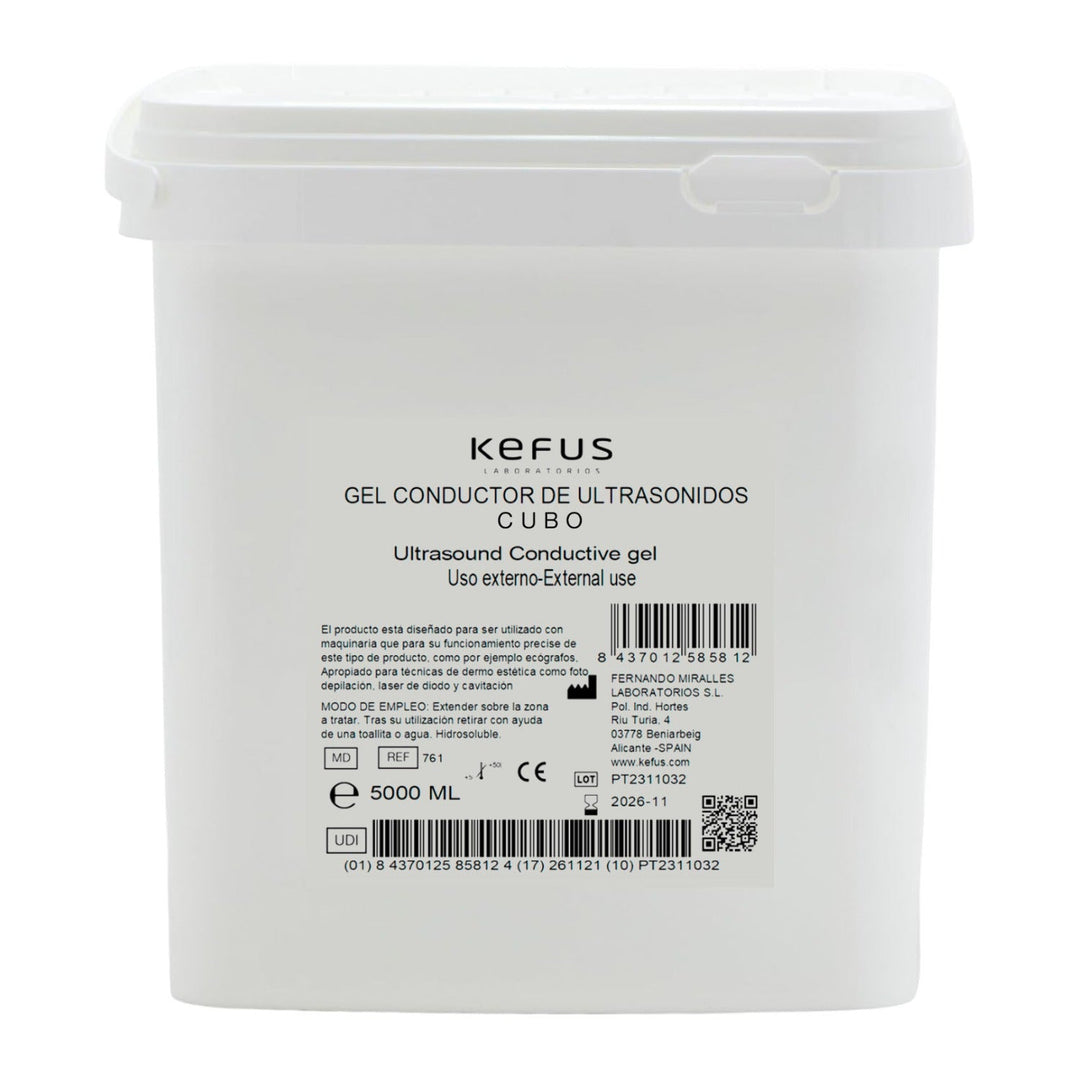 Gel Conductor de Ultrasonidos Cubo Kefus 5000 ml